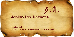Jankovich Norbert névjegykártya
